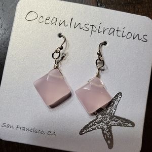 Pink Chalcedony Earrings
